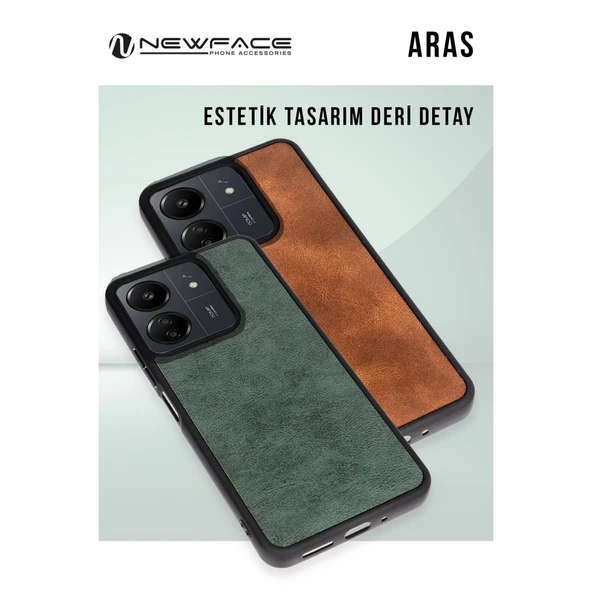 Oppo A38 Kılıf Aras Deri Kapak - Lacivert - Resim 3