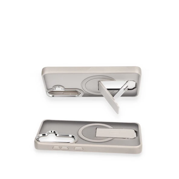 Samsung Galaxy S24 Tork Magsafe Standlı Kapak - Lacivert - Resim 3