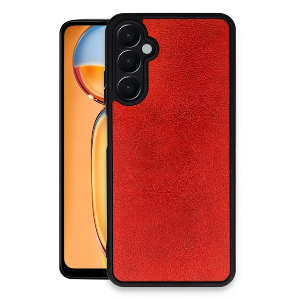 Samsung Galaxy A55 5g Kılıf Aras Deri Kapak - Kırmızı ürün görseli 1