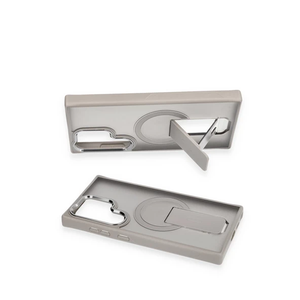 Samsung Galaxy S23 Ultra Tork Magsafe Standlı Kapak - Derin Mor - Resim 3