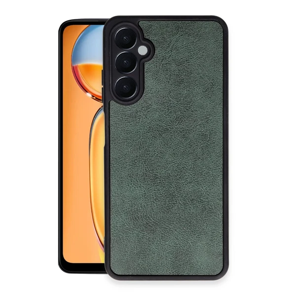 Samsung Galaxy A25 5g Kılıf Aras Deri Kapak - Koyu Yeşil ürün görseli 1