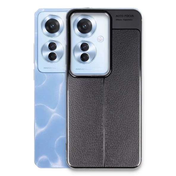 Oppo Reno 11f Kılıf Auto Focus Kapak - Siyah - Resim 2