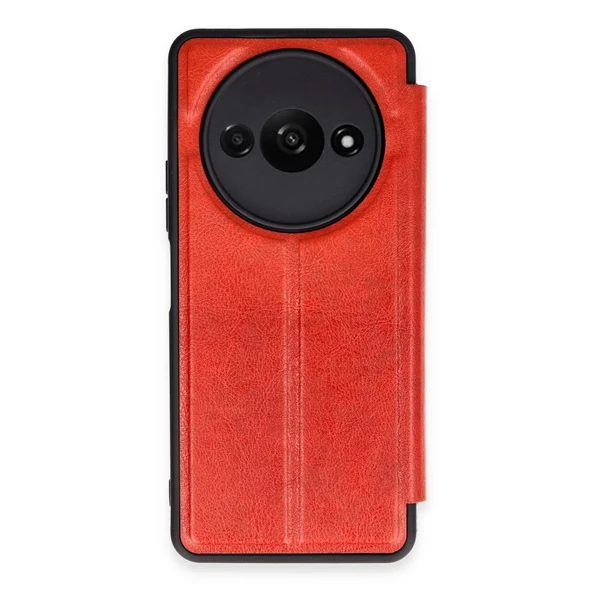 Xiaomi Redmi A3 4g Kılıf Flip Cover - Kırmızı ürün görseli 1