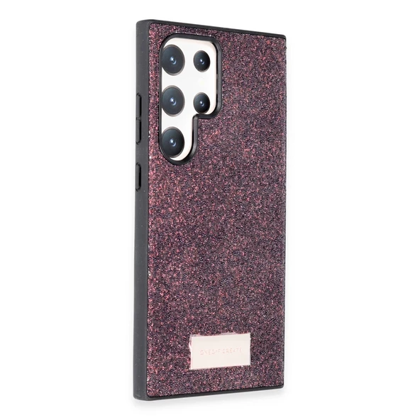 Onegif Samsung Galaxy S23 Ultra Bright Simli Kapak - Derin Mor - Resim 2