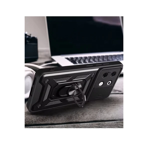 İnfinix Zero 30 5g Kılıf Pars Lens Yüzüklü Silikon - Yeşil - Resim 3