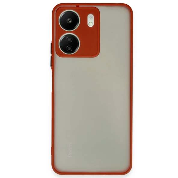 Xiaomi Redmi 13c Kılıf Montreal Silikon Kapak - Kırmızı ürün görseli 1