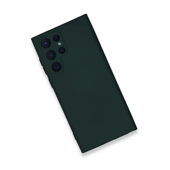 Samsung Galaxy S24 Ultra Kılıf Nano İçi Kadife Silikon - Koyu Yeşil - Resim 3