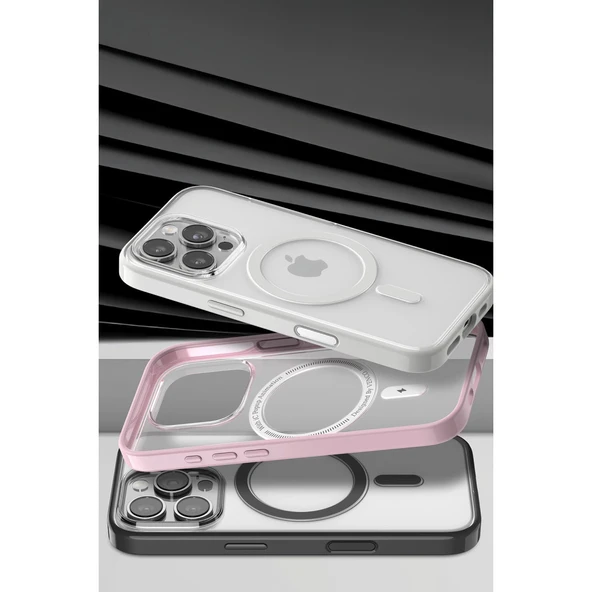 Venco Apple İphone 16 Pro Max Joly Magsafe Kapak - Beyaz - Resim 5