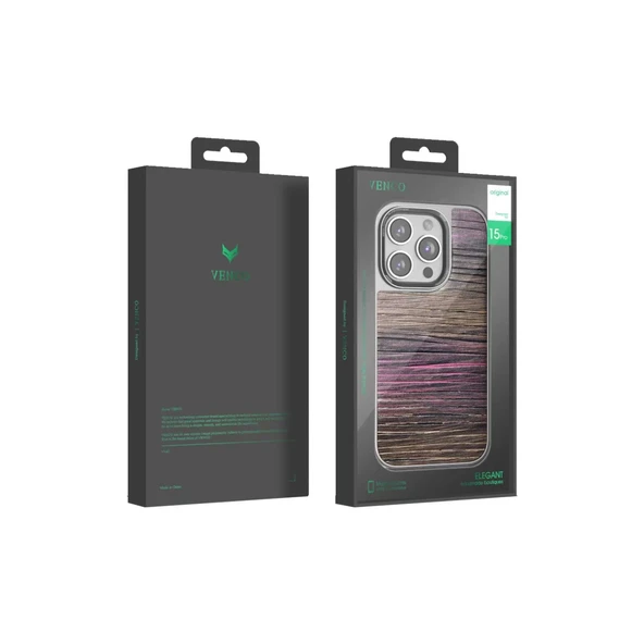 Venco İphone 15 Pro Max Wave Kapak - Sarı - Resim 3