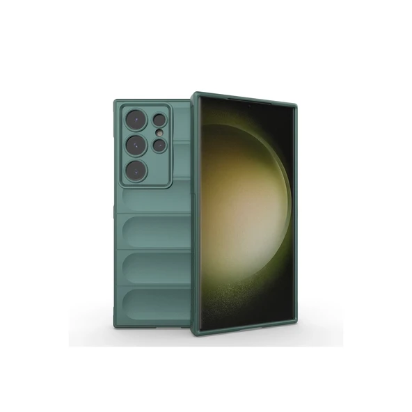 Samsung Galaxy S24 Ultra Kılıf Optimum Silikon - Koyu Yeşil ürün görseli 1