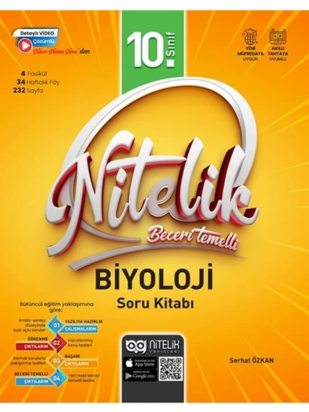 NİTELİK 10.SINIF BİYOLOJİ SORU KİTABI BECERİ TEMELLİ *YENİ* ürün görseli 1
