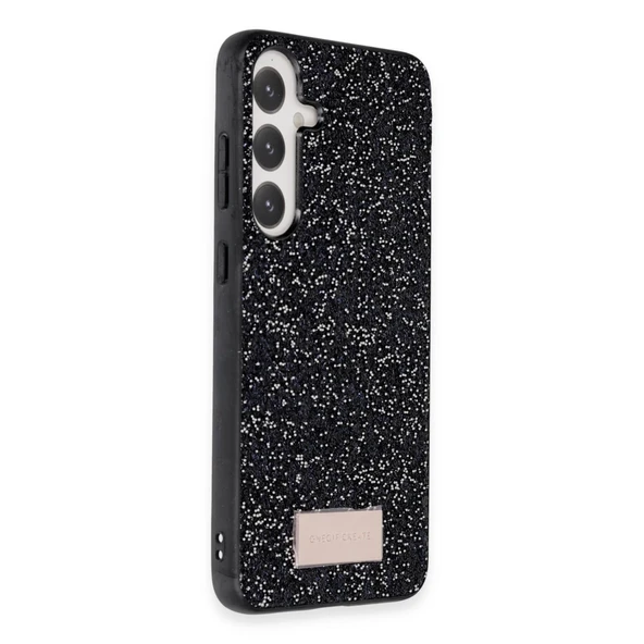 Onegif Samsung Galaxy A25 5g Bright Simli Kapak - Siyah - Resim 2