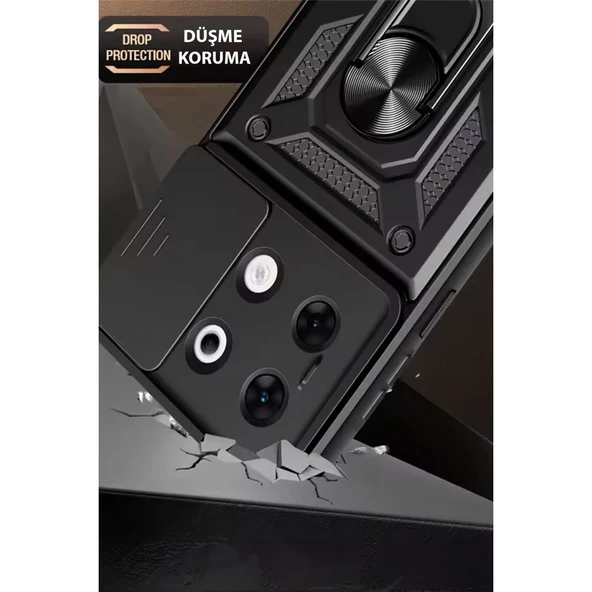 İnfinix Zero 30 5g Kılıf Pars Lens Yüzüklü Silikon - Yeşil - Resim 2