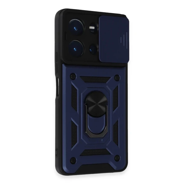 Vivo Y36 Kılıf Pars Lens Yüzüklü Silikon - Lacivert ürün görseli 1