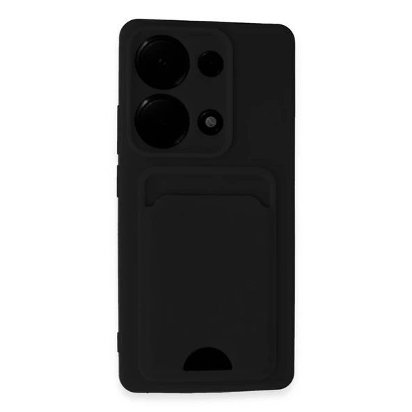 Xiaomi Redmi Note 13 Pro 4g Kılıf Kelvin Kartvizitli Silikon - Siyah ürün görseli 1