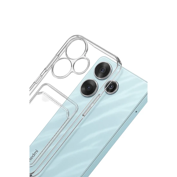 Xiaomi Redmi 13 4g Kılıf Kart Şeffaf Silikon - Şeffaf - Resim 2