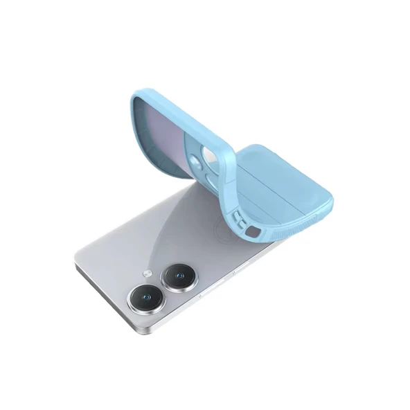 Vivo Y27 Kılıf Optimum Silikon - Sky Blue - Resim 4