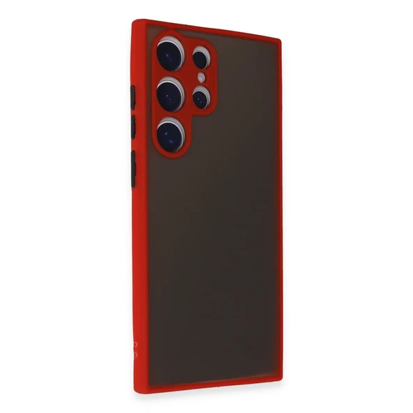 Samsung Galaxy S24 Ultra Kılıf Montreal Silikon Kapak - Kırmızı - Resim 2