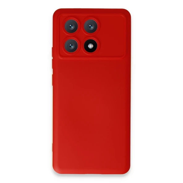 Xiaomi Poco X6 Pro Kılıf Nano İçi Kadife Silikon - Kırmızı ürün görseli 1