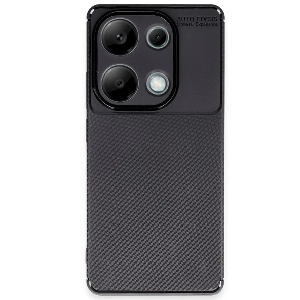 Xiaomi Redmi Note 13 Pro 4g Kılıf Auto Focus Karbon Kapak - Siyah - Resim 4