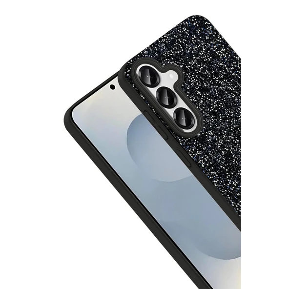 Onegif Samsung Galaxy S25 Plus Bright Simli Kapak - Gümüş - Resim 2