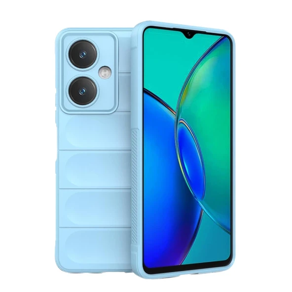 Vivo Y27 Kılıf Optimum Silikon - Sky Blue - Resim 2