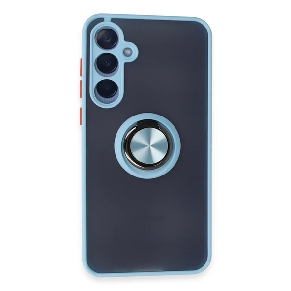 Samsung Galaxy A15 4g Kılıf Montreal Yüzüklü Silikon Kapak - Buz Mavi ürün görseli 1