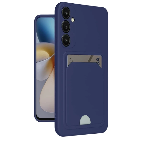 Samsung Galaxy A35 5g Kılıf Kelvin Kartvizitli Silikon - Lacivert ürün görseli 1