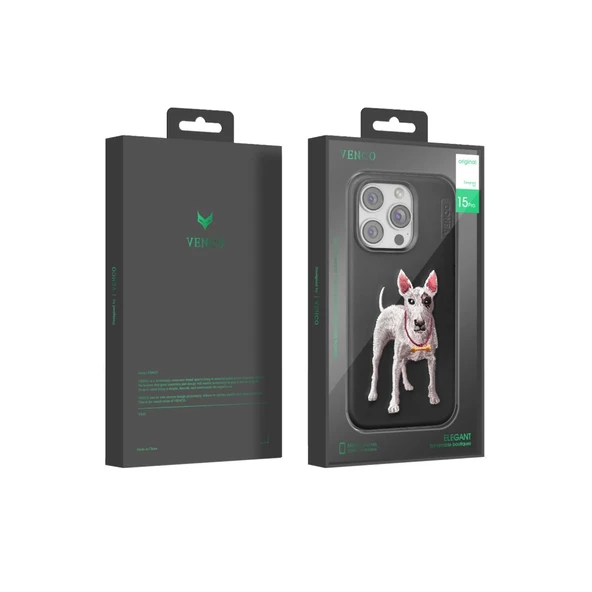 Venco İphone 15 Pro Max Perma Desenli Kapak - Siyah - Resim 5