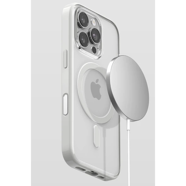 Venco Apple İphone 16 Pro Max Joly Magsafe Kapak - Beyaz - Resim 4