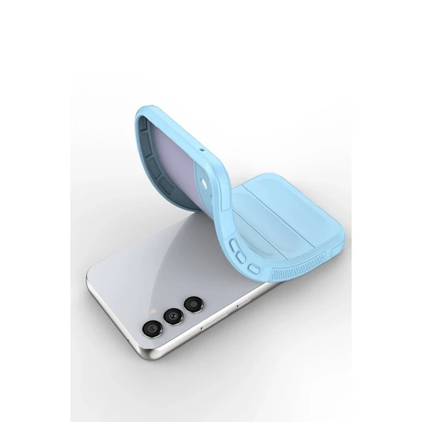 Samsung Galaxy A15 4g Kılıf Optimum Silikon - Sky Blue - Resim 5