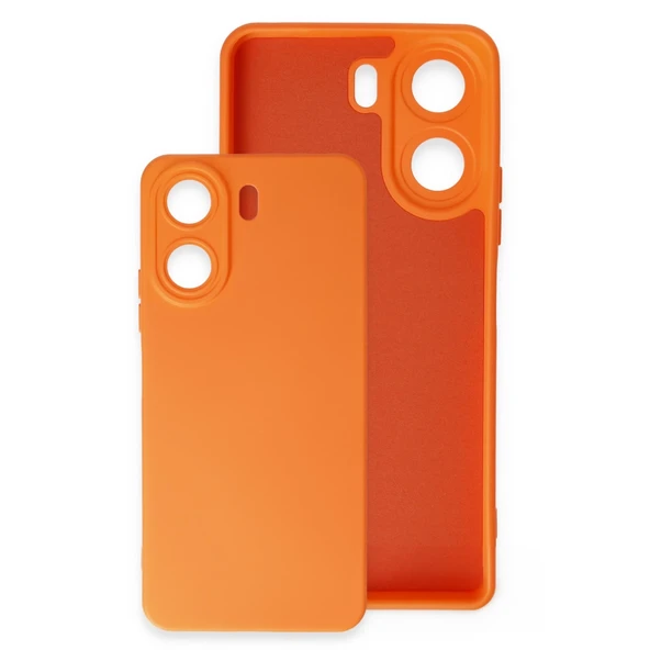 Xiaomi Redmi 13c Kılıf Nano İçi Kadife Silikon - Pudra - Resim 2