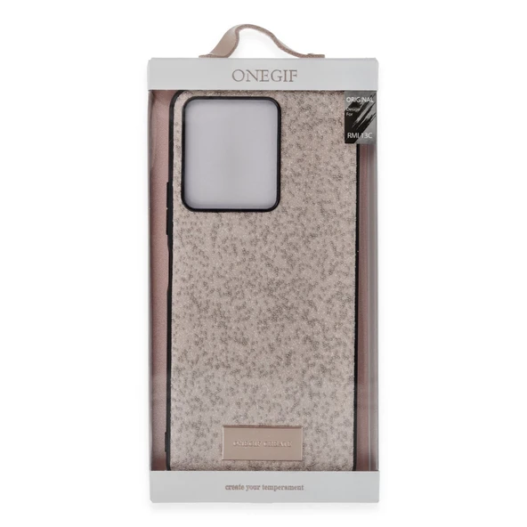 Onegif Xiaomi Redmi 13c Bright Simli Kapak - Pembe - Resim 3