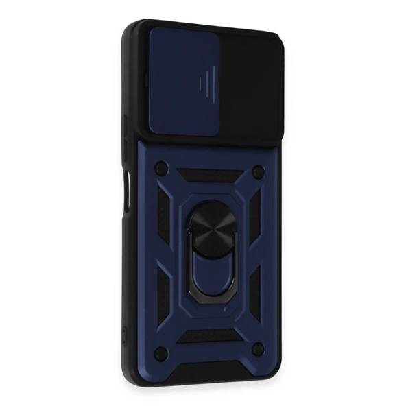 Vivo Y36 Kılıf Pars Lens Yüzüklü Silikon - Lacivert - Resim 2