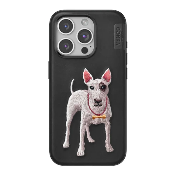 Venco İphone 15 Pro Perma Desenli Kapak - Siyah ürün görseli 1