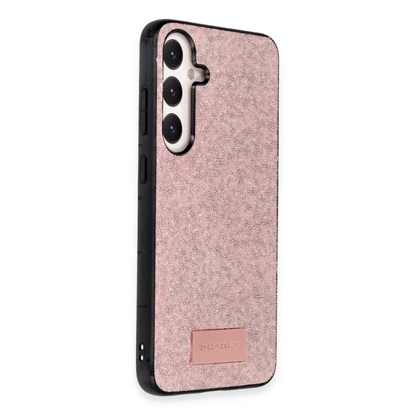 Onegif Samsung Galaxy A25 5g Bright Simli Kapak - Pembe - Resim 2