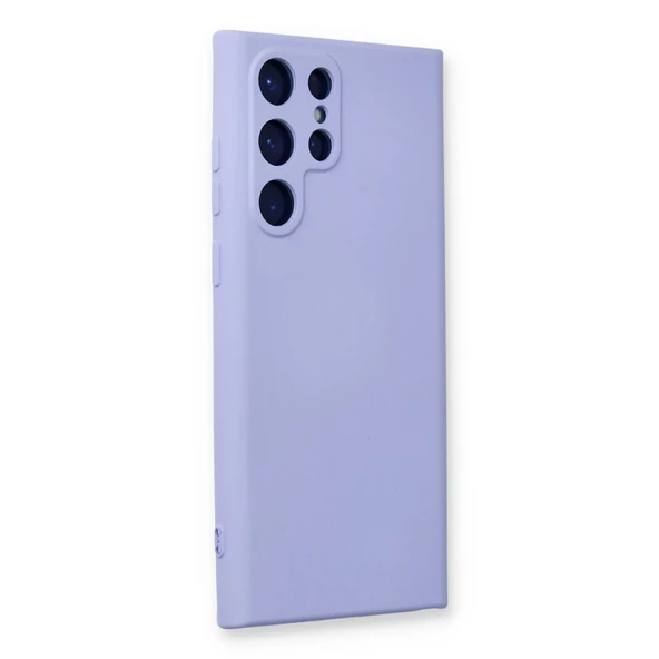 Samsung Galaxy S24 Ultra Kılıf Nano İçi Kadife Silikon - Lila - Resim 2