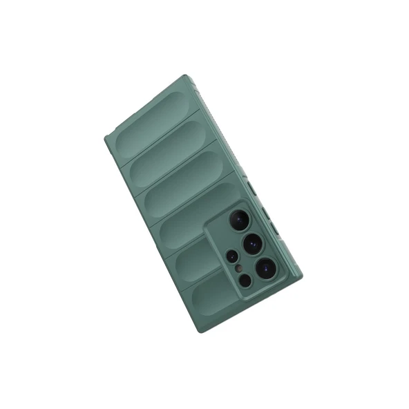 Samsung Galaxy S24 Ultra Kılıf Optimum Silikon - Koyu Yeşil - Resim 2