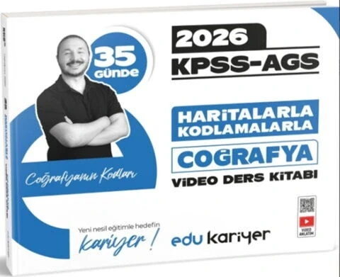 2026 KPSS-AGS HARİTALARLA KODLAMALARLA COĞRAFYA VİDEO DERS KİTABI EDU KARİYER ürün görseli 1