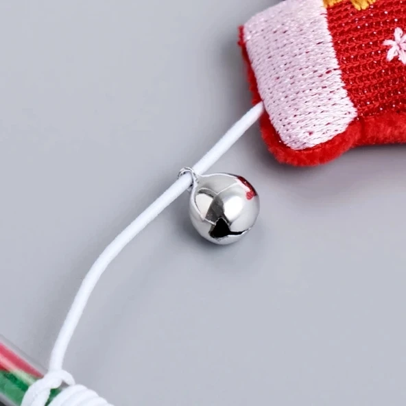 Yılbaşı Temalı Zilli Kedi Oyun Oltası - Resim 2