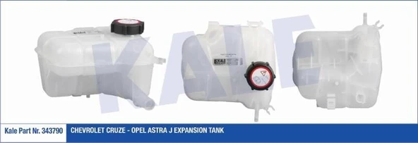 KALE GENLEŞME TANKI (RADYATÖR EK DEPO) KAPAKLI CHEVROLET CRUZE - OPEL ASTRA J ürün görseli 1