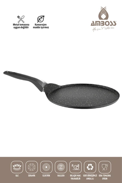 Amboss Mocca Granit Kaplama Krep Tavası 26 cm - Resim 2