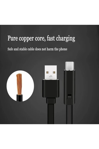 Apple iPhone 2.1A Yenilenebilir Kesilebilir USB Lightning Data ve Hızlı Şarj Kablosu - Resim 4