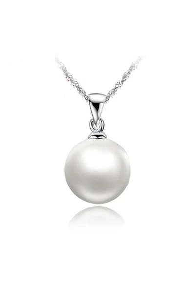 İnci Detaylı Gümüş Kolye ürün görseli 1