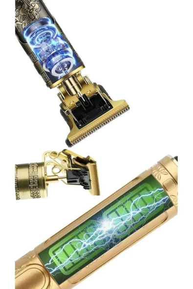 Dragon Profesyonel Saç Sakal Ense Çizim Tüm Vücut Tüyü Lazer Öncesi Tıraş Makinesi - Resim 4