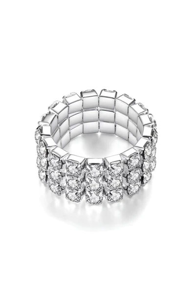 Zirkon Taşlı Su Yolu Gizli Lastikli Elastik Boyutlanabilir Kadın Yüzük 3'Lü ürün görseli 1