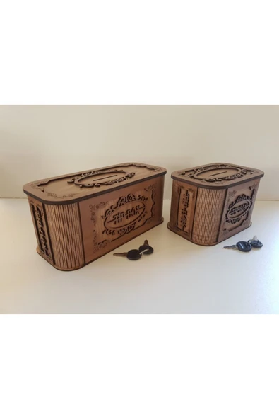 Tip Box Bahşiş Tip Kutusu Ahşap Kumbara Anahtarlı Kilitli Bahşiş Için Kumbara Bahşiş Kutusu - Resim 4