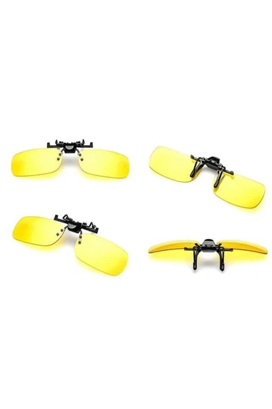 Polarize Güneş Gözlüğü Üzerine Takılabilir Araç Gece Görüş Gözlük - Resim 4