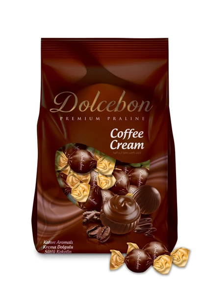 Dolcebon Kahve Aromalı Kremalı Sütlü Praline 1000 Gr. (1 Paket) ürün görseli 1