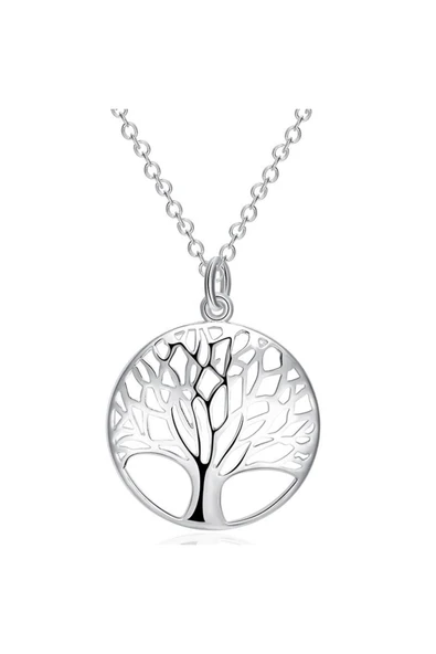 925 Ayar Gümüş Hayat Ağacı Figürlü Kolye Hediyelik ürün görseli 1